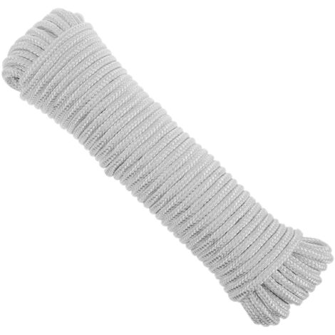 Corde naturelle coton blanc 4 mm x 10 m