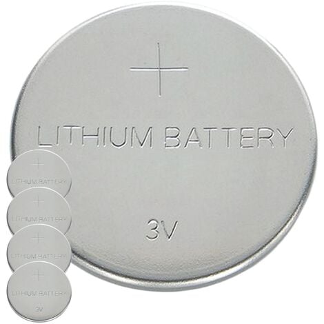 Lot de 5 Piles bouton plates lithium type CR1220 3V compatibles
