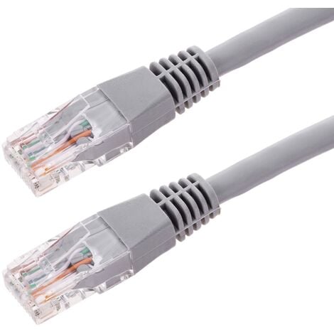 Câble réseau UTP LSHF avec connecteur RJ45 Cat.6 gris 25 cm