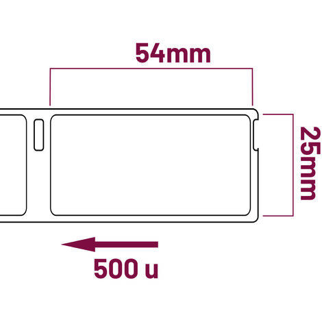 Rouleau de 500 étiquettes blanches d'adressage LabelWriter - 25 x 54 mm -  DYMO