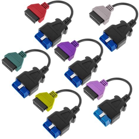 Pack de 6 câbles adaptateurs OBD2 compatibles avec FIAT ECU Scan