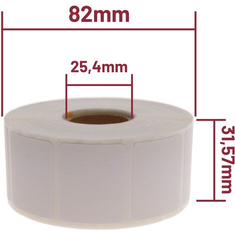 Étiquette en bobine Thermique Direct Blanc Adhésif Permanent GB