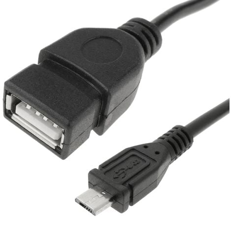Câble USB femelle OTG vers micro USB B mâle pour smartphone