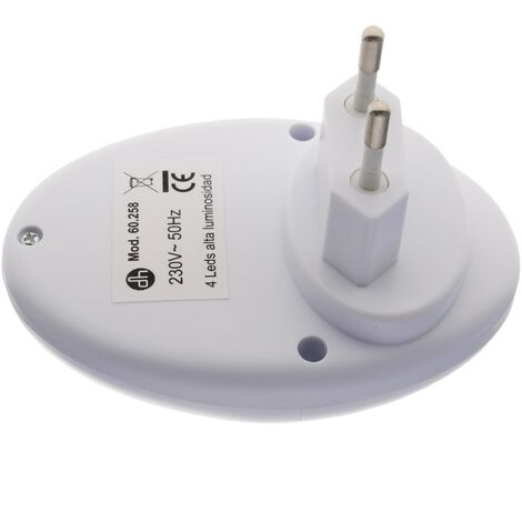 Veilleuse Prise LED 1W Ronde avec Capteur Crépusculaire 220V - SILAMP