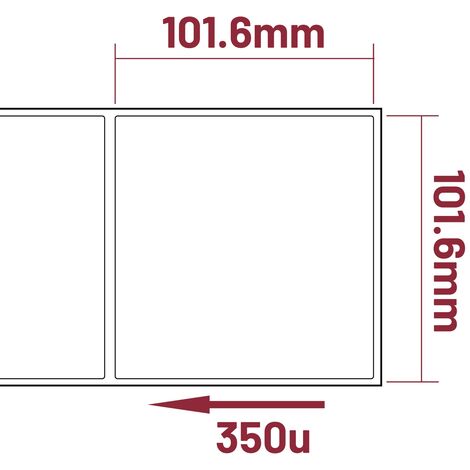 Rouleau 4800 étiquettes adhésives à transfert thermique 76,2x25,4 mm