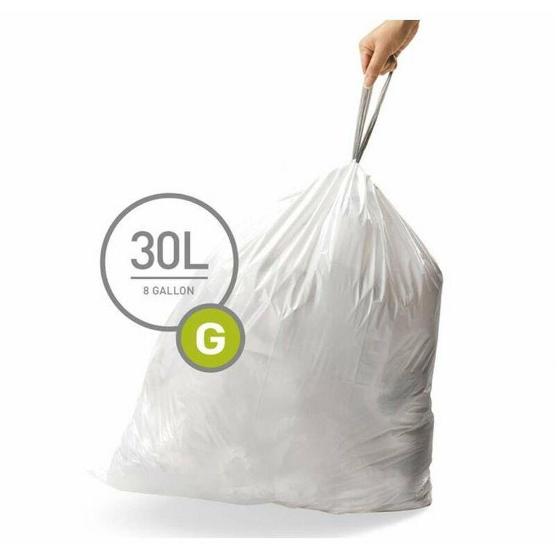 Lot de 20 sacs poubelles compostable 10L blanc