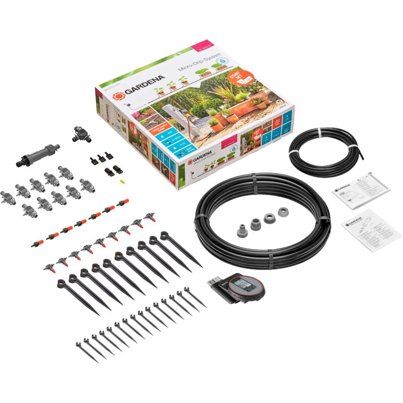Kit Irrigation Goutte-à-goutte Gardena 60m² - Arrosage Automatique économe Pour Potager