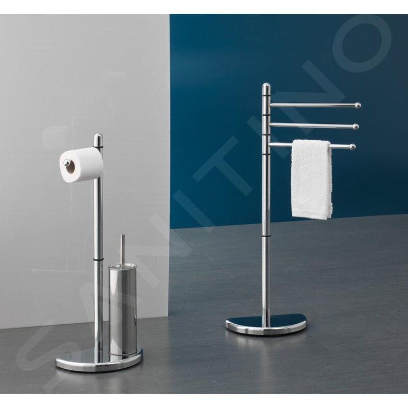 Portarotolo a muro Gedy in acciaio inox e cromall serie Wizard