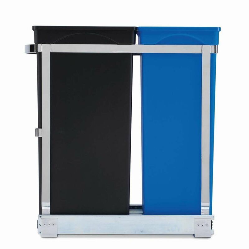 Poubelle De Cuisine Simplehuman 50L - Acier Inoxydable Brossé, Pédale Robustee, Fermeture Silencieuse