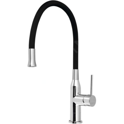 Sapho - Mitigeur d'évier Sili avec bras flexible, noir/chrome SR426 (1/5)
