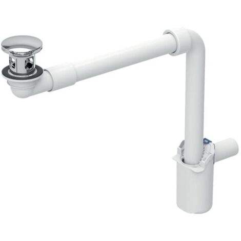 Geberit lavabo match0 152073211 Ø 32 mm, avec clapet extérieur à commande par pression, chromé brillant
