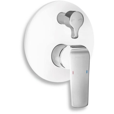 Novaservis Nobless Tina - Robinetterie de baignoire encastrée avec inverseur, blanc/chrome 38050R,1 (1/2)