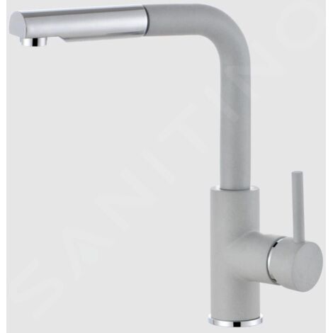 Alveus Siros - Mitigeur d'évier avec bec extractible, concrete / inox 1129044 (1/2)