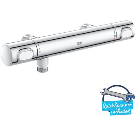 Grohe – Mitigeur thermostatique de douche – Finition chromée brillante – Technologie EcoJoy pour faible consommation – 34799000