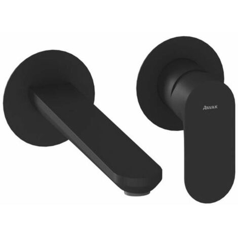 Ravak Eleganta - Mitigeur de lavabo encastré, 2 trous, noir mat X070292 (1/3)
