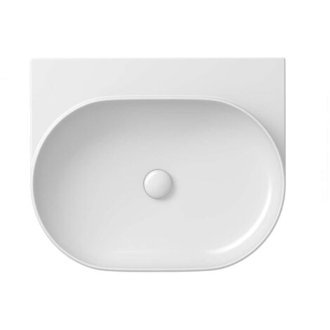 Ravak Yard - Lavabo 61x50 cm, sans trop-plein, sans trou pour robinet, blanc XJX01060000 (1/5)