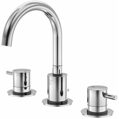 Steinberg 100 - Mitigeur de lavabo avec vidage, installation à 3 trous, chrome 100 2000 (1/4)