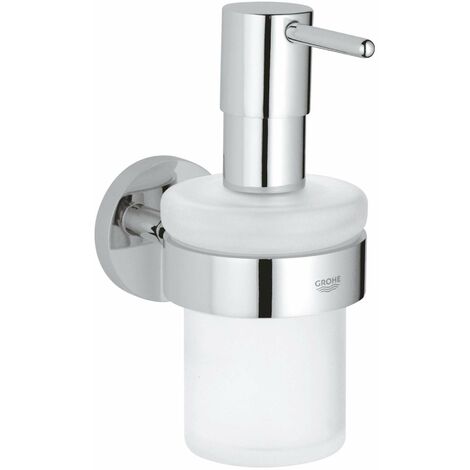 Grohe QuickFix Start - Zeepdispenser met houder, glas/mat zwart Grohe QuickFix Start - Zeepdispenser met houder, glas/mat zwart