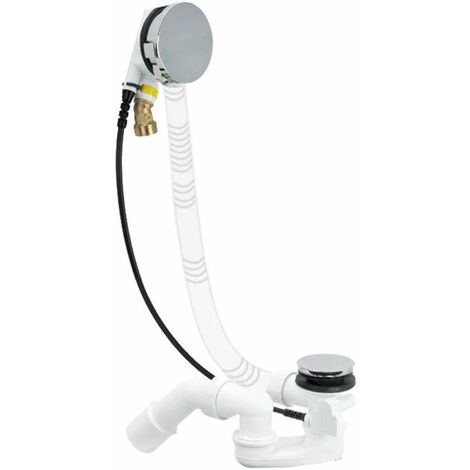 Villeroy & Boch – Garniture de vidage baignoire en chrome 450mm – Matériau plastique – U90960361