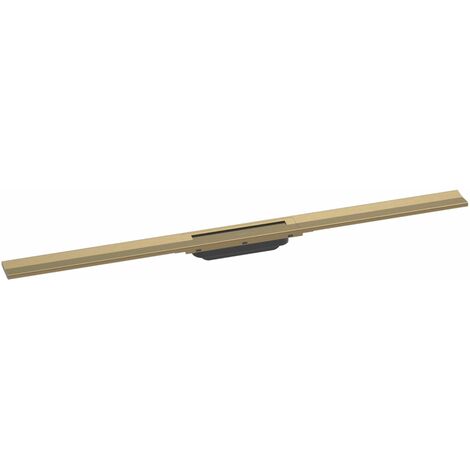 Hansgrohe RainDrain Flex - Caniveau de douche linéaire avec grille en inox 1000, pour montage libre, découpable, bronze brossé 56046140 (1/6)