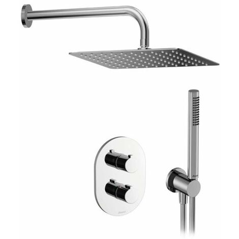 Ravak Chrome - Colonne de douche avec thermostat encastré, corps d’encastrement, chrome X07S015 (1/5)