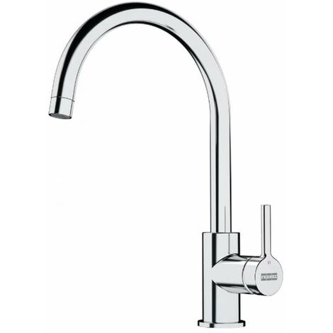 Franke – Mitigeur de lavabo à levier – Hauteur 357 mm – Bec pivotant 360° – Débit 10.8 l/min – Montage monotrou sur plage – Mousseur Honeycomb