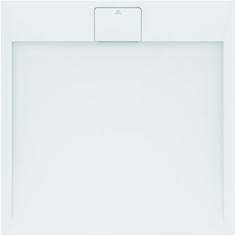 Ideal Standard – Receveur de douche carré 90x90 cm – Marbre coulé blanc – Ultra-plat 30 mm – Surface antidérapante – Installation à poser - T5227FR (1/5)