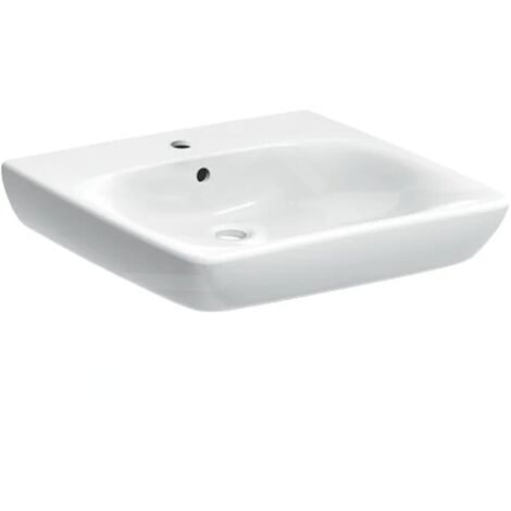 Geberit Selnova Comfort - Lavabo adapté aux PMR 6x6 cm, avec trop-plein, trou pour robinetterie, blanc 502.769.00.7 (1/2)