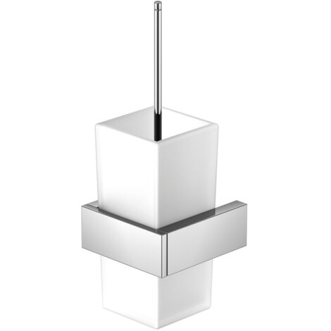 Steinberg 460 - Brosse murale WC avec support, verre blanc / chrome 460 2903 (1/4)