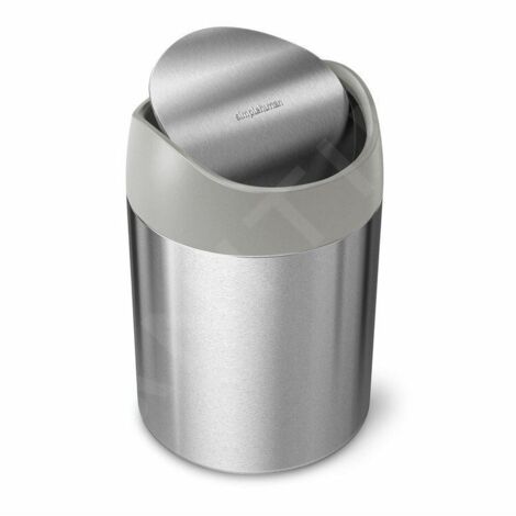 Simplehuman - Mini poubelle de table, 1,5 l, inox brossé CW2084 (1/4)