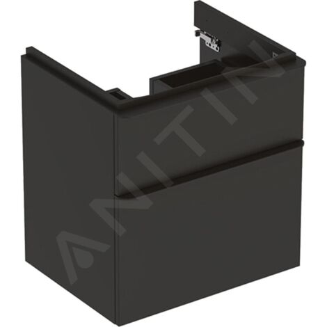 Geberit Smyle Square - Meuble pour lavabo, 58x47x62 cm, 2 tiroirs, lave 500.352.JK.1 (1/3)