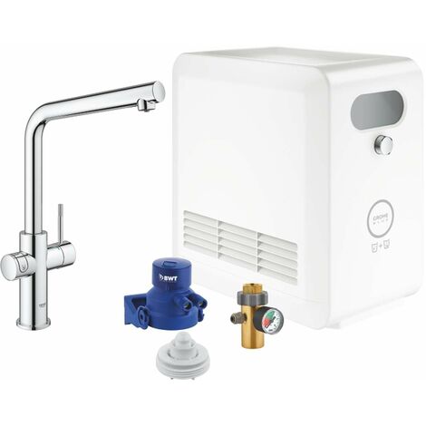 Mitigeur de cuisine Grohe Blue Professional – Fonction filtrage 3 types d'eau – Sortie pivotante 150° – Cartouche céramique SilkMove 28 mm (1/5)