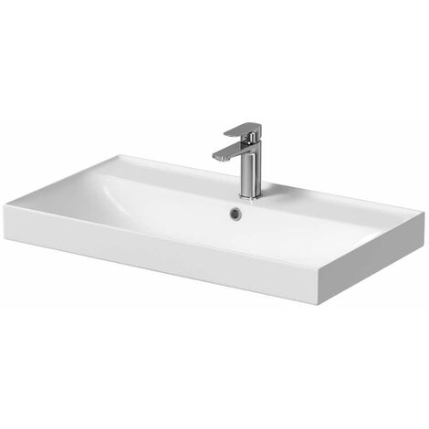 kielle Arkas I - lavabo, 81x46 cm, avec trop-plein,1 trou pour robinetterie, blanc 30611800