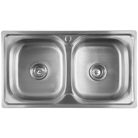 Aqualine Éviers - Évier 81x46 cm, inox AQ8146B