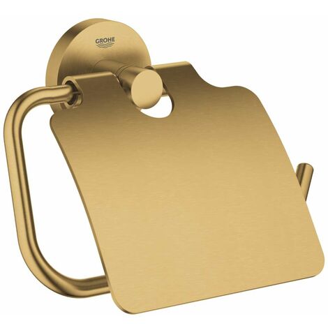 Grohe – Porte-papier toilette en métal – Finition brossée Cool Sunrise – Fixation dissimulée – Capacité 5 kg – Pour salle de bain moderne - 40367GN1