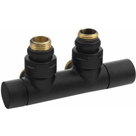 Sapho Twin - Kit de raccordement vannes pour raccordement central, entraxe 50 mm, noir mat CP4101BS (1/3)