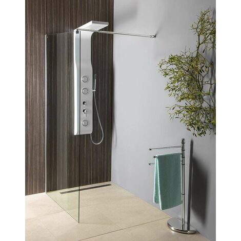 Aqualine Walk-In - Paroi de douche 100x190 cm, verre clair WI101 (1/6)