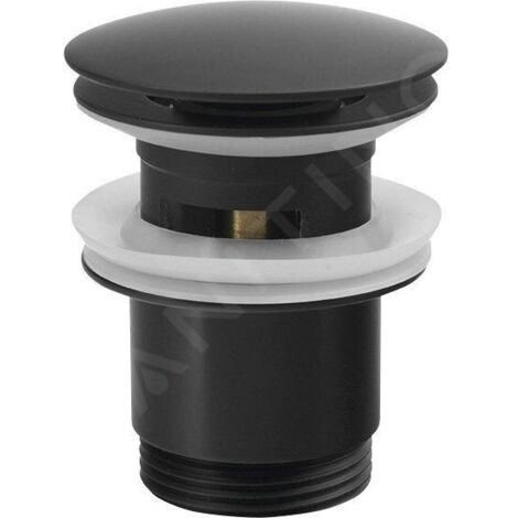 Sapho Garnitures de vidage - Bonde refermable pour lavabo, ClickClack, garniture de vidage grande, noir CV1007B (1/4)