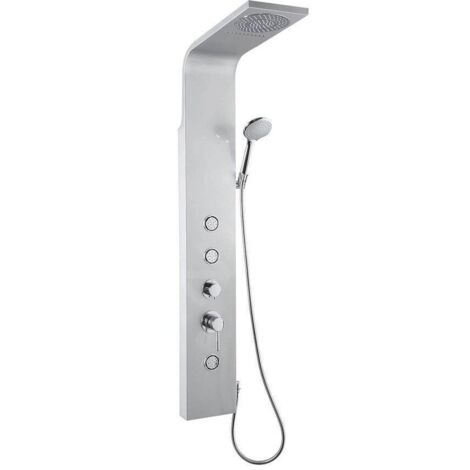 Aqualine Douches - Panneaux de douche, hauteur 1400 mm, argent SL680