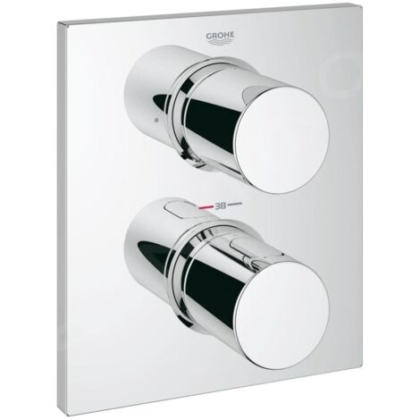 Mitigeur thermostatique de baignoire – Finition chrome GROHE StarLight® – Débit 53 l/min – Compatible Rapido T – 27618000
