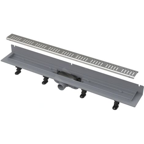 Alca - Caniveau de douche Wall 85 cm, avec collier de fixation au mur, inox mat APZ30-850M (1/3)