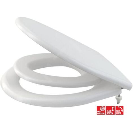 Alca - Abattant WC avec insert intégré, antibactérien, SoftClose, blanc A606 (1/4)
