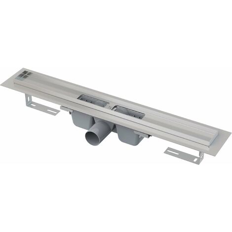 Alca - Caniveau de douche 95 cm, avec rebord pour grille perforée, inox APZ1-950 (1/3)