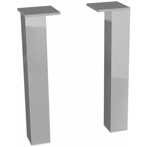 Jika – Pieds de meuble chrome 237mm pour armoires – 1 paire – Pour meubles de salle de bain – H4944021760001