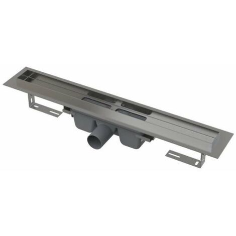Alca - Caniveau de douche Professional 85 cm, avec rebord pour grille perforée, acier inoxydable APZ6-850 (1/2)