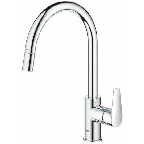 Grohe Start Edge - Mitigeur d’évier avec bec extractible, chrome 30550000