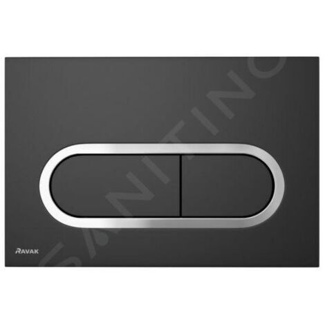 Ravak Chrome - Plaque de déclenchement, noir mat/chrome X01797 (1/5)