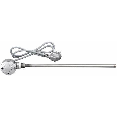 Aqualine Tiges de chauffage - Tige de chauffage électrique avec thermostat, câble direct, 300W, chrome LT67443