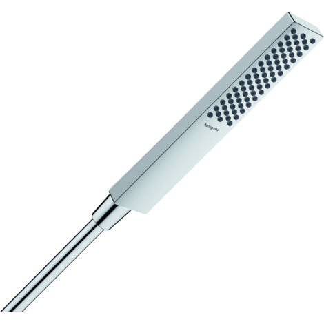 Hansgrohe – Douchette à main 100mm – Jet PowderRain enveloppant – Débit 5 l/min – Installation facile sur tuyaux G ½ – Finition chrome (1/8)