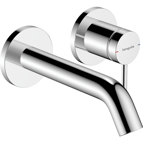 Hansgrohe – Mitigeur de lavabo encastré 73350000 – Montage mural – Bec de 165mm – Débit 4 l/min – Finition chromée – Compatible chauffe-eaux instantanés